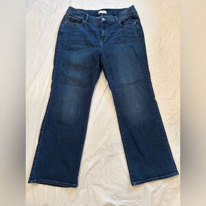 Lane Bryant Jeans Women's 18 Blue Dark Wash Curvy Fit High Rise Boot Flex